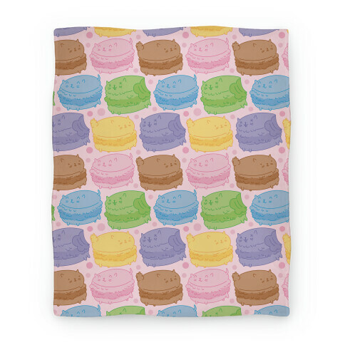 Cat Macarons Blanket