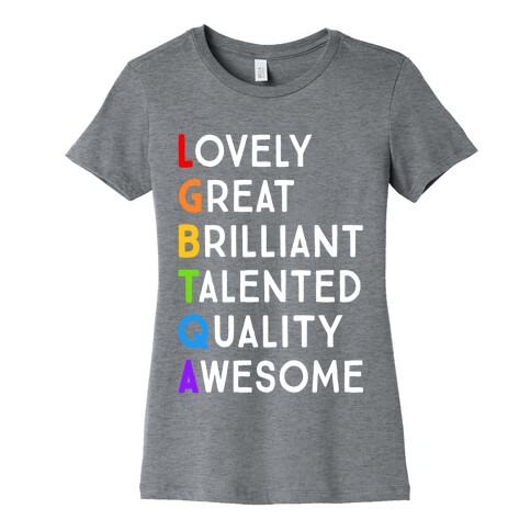 LGBTQA Meanings Womens T-Shirt