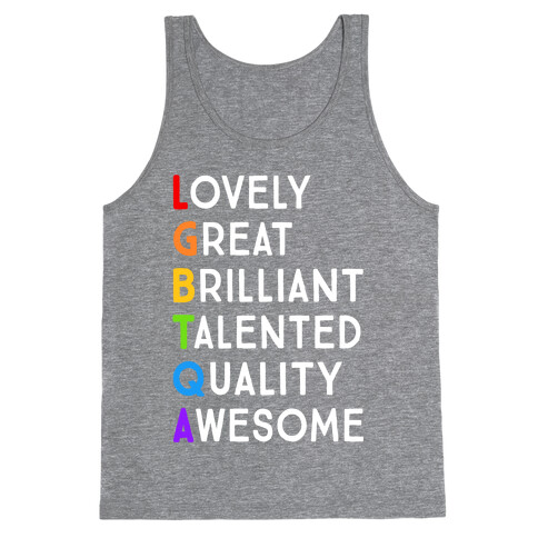 LGBTQA Meanings Tank Top