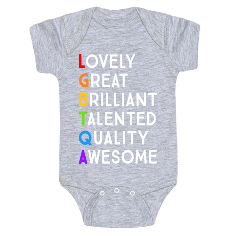 LGBTQA Meanings Baby One-Piece