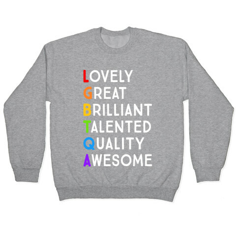 LGBTQA Meanings Pullover