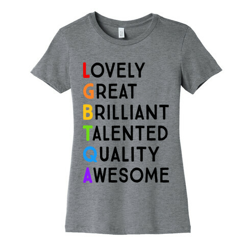 LGBTQA Meanings Womens T-Shirt