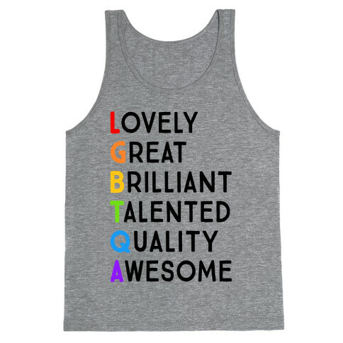 LGBTQA Meanings Tank Top