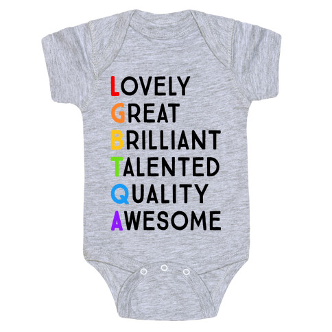 LGBTQA Meanings Baby One-Piece