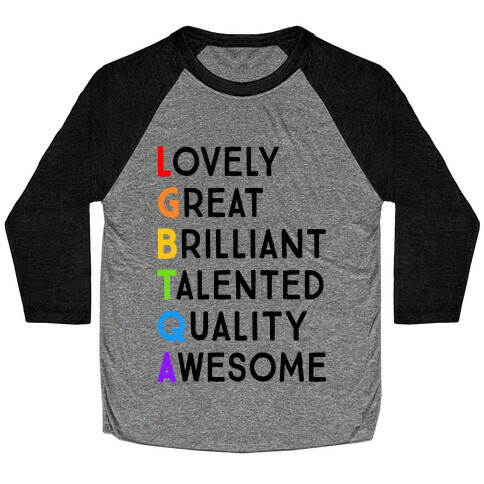 LGBTQA Meanings Baseball Tee