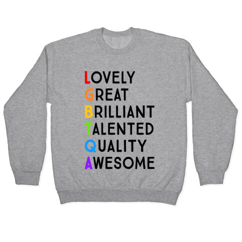 LGBTQA Meanings Pullover