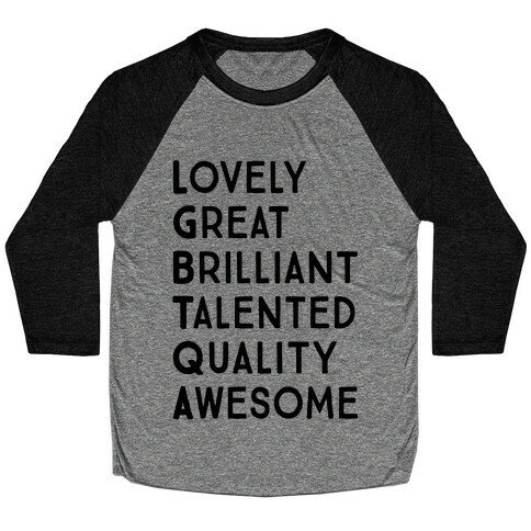 LGBTQA Meanings Baseball Tee