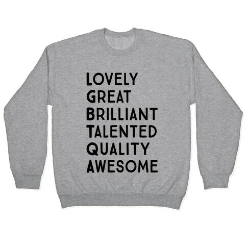 LGBTQA Meanings Pullover