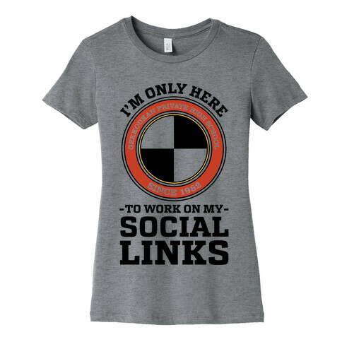 I'm Only Here To Work On My Social Links Womens T-Shirt