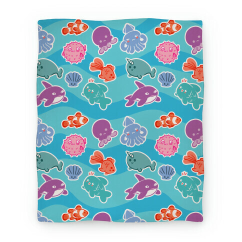 Cute Sea Creatures Blanket