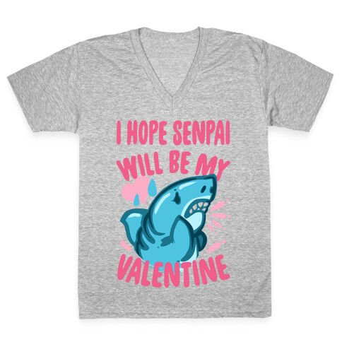 I Hope Senpai Will Be My Valentine V-Neck Tee Shirt