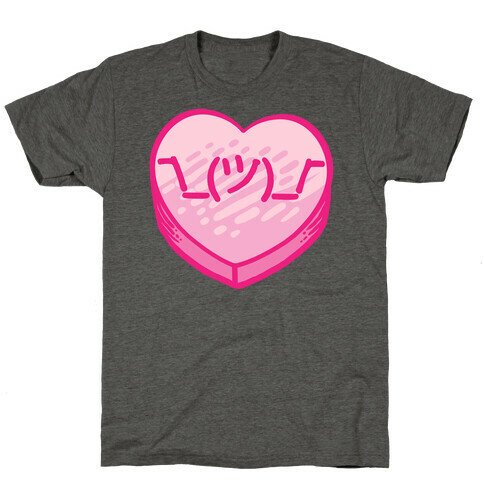 Shrug Emoticon Conversation Heart T-Shirt