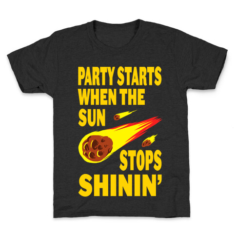 Party Starts When the Sun Stops Shinin' (Tank) Kids T-Shirt