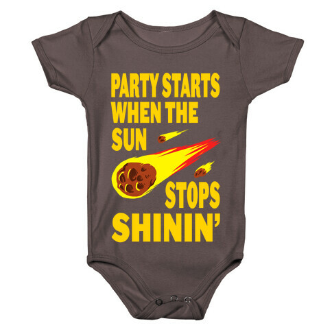 Party Starts When the Sun Stops Shinin' (Tank) Baby One-Piece