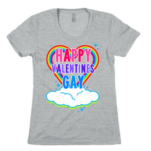 Happy Valentines Gay Womens T-Shirt