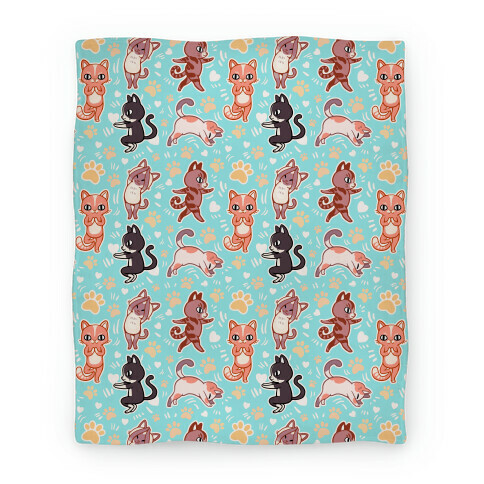 Yoga Cats Blanket