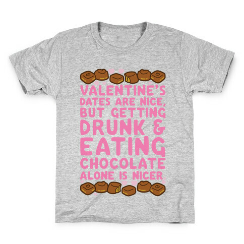 Valentines Dates And Chocolate Kids T-Shirt