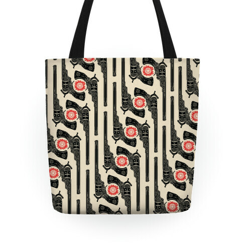 Supernatural Colt Revolver Pattern Tote