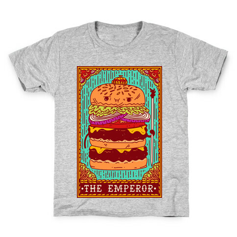 Burger Emperor Tarot Card Kids T-Shirt