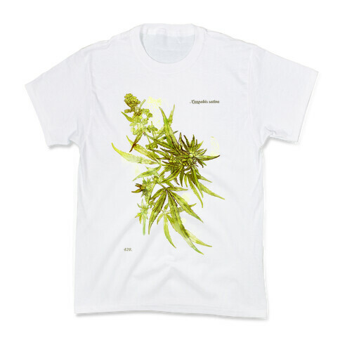 Cannabis Botanical Illustration Kids T-Shirt