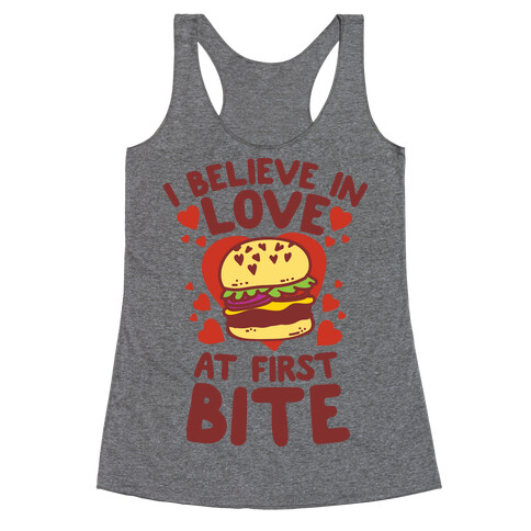 I Believe in Love at First Bite Racerback Tank Top