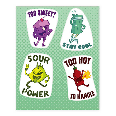 Snack Attack  Stickers and Decal Sheet