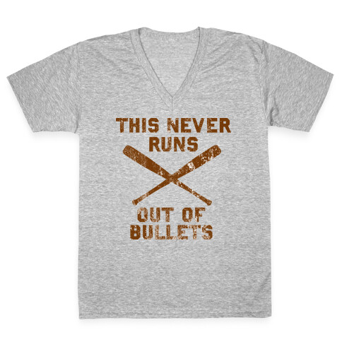This Never Runs Out Of Bullets V-Neck Tee Shirt