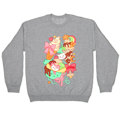 Cute Cat Sundae & Kawaii Ice Cream Pullover