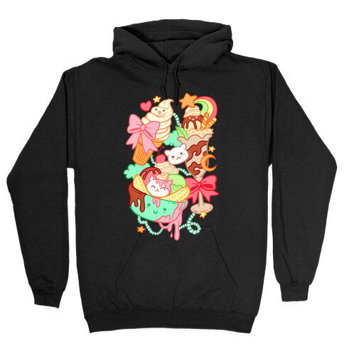 Cute Cat Sundae & Kawaii Ice Cream Hooded Sweatshirt