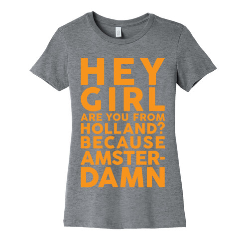 Are You From Holland Because Amster-Damn Womens T-Shirt