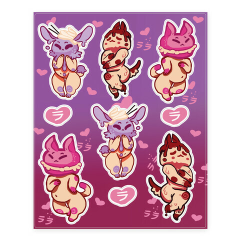 Kawaii Chibi Desserts  Stickers and Decal Sheet