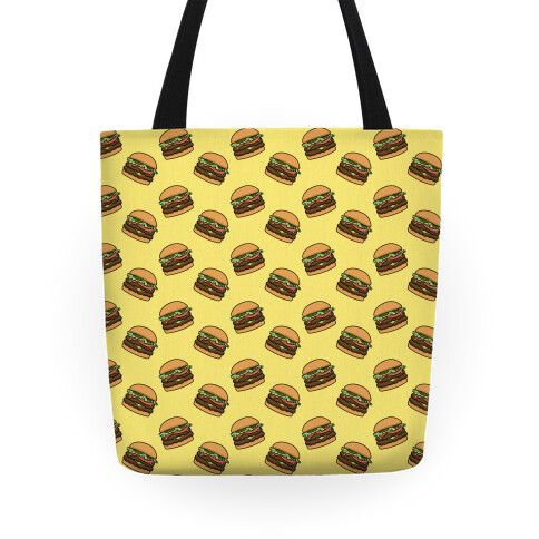 Double Cheeseburger Pattern Tote