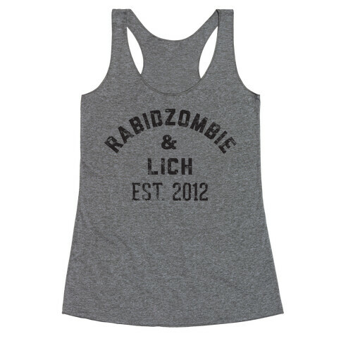 RabidZombie & Lich (distressed) Racerback Tank Top