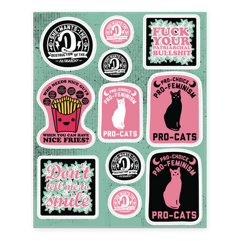 Feminist  Stickers and Decal Sheet