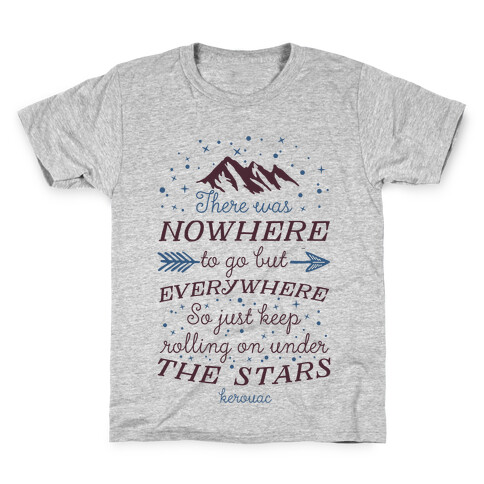 Just Keep Rolling On Under The Stars (Kerouac) Kids T-Shirt