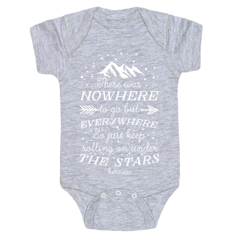 Just Keep Rolling On Under The Stars (Kerouac) Baby One-Piece