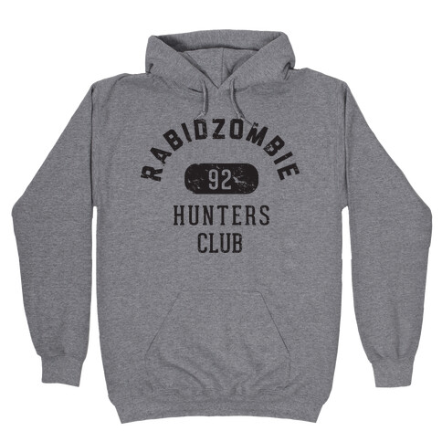 RabidZombie Hunters Club Hoodie Hooded Sweatshirt