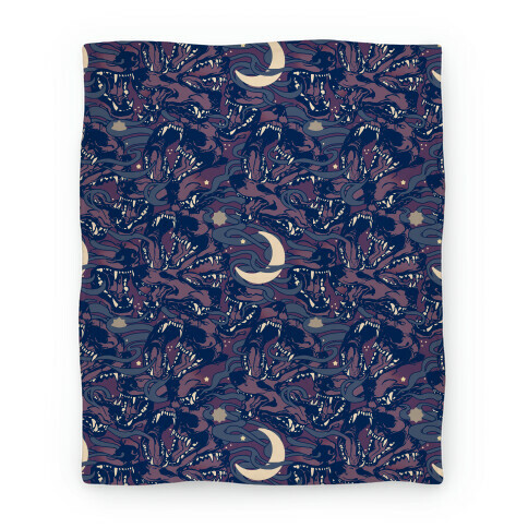 Occult Werewolf Moon Pattern Blanket