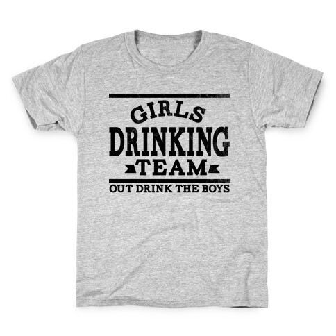 Girls Drinking Team Kids T-Shirt