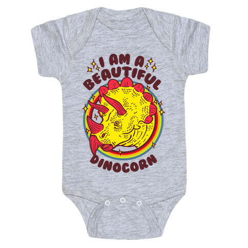 I Am A Beautiful Dinocorn Baby One-Piece