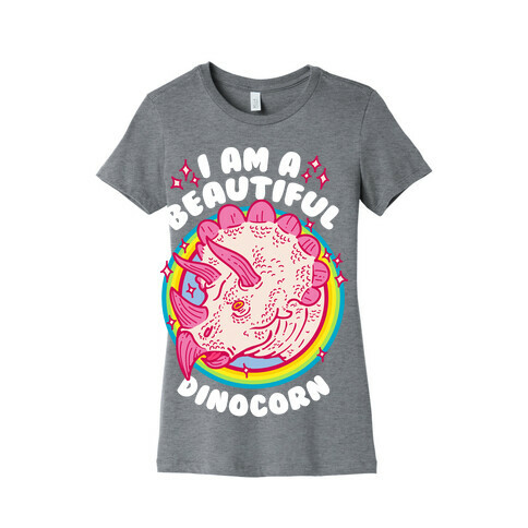 I Am A Beautiful Dinocorn Womens T-Shirt