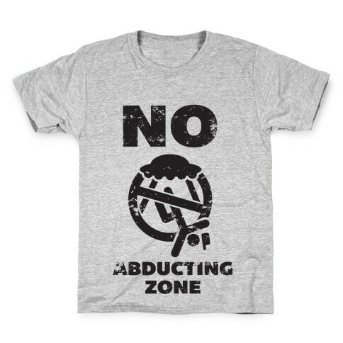 No Abducting Zone (yellow) Kids T-Shirt