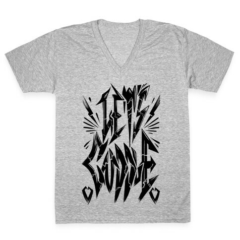 Let's Cuddle (Metal) V-Neck Tee Shirt