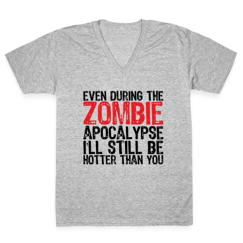 Hot Zombie V-Neck Tee Shirt