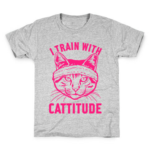I Train With Cattitude Kids T-Shirt