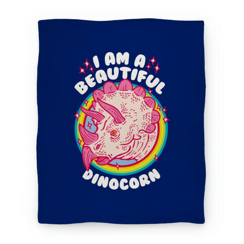 I Am A Beautiful Dinocorn Blanket