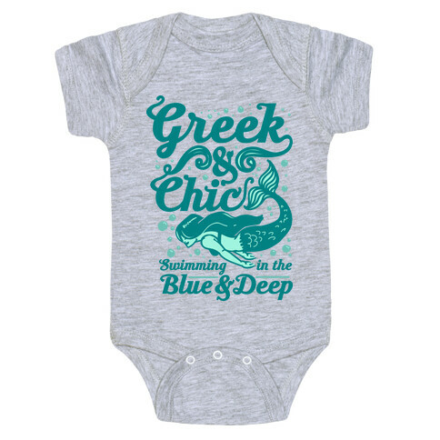 Greek & Chic Swimming in the Blue & Deep Baby One-Piece