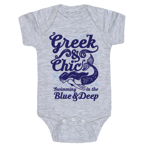 Greek & Chic Swimming in the Blue & Deep Baby One-Piece