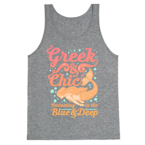 Greek & Chic Swimming in the Blue & Deep Tank Top