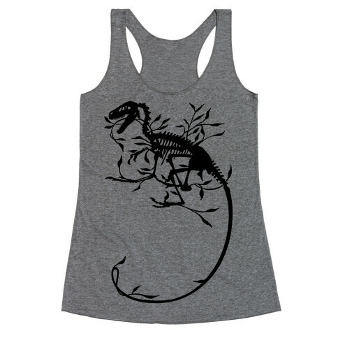 Floral Dinosaur Racerback Tank Top